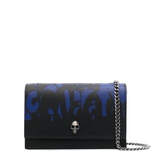 Alexander McQueen Skull-charm Graffiti Crossbody bag